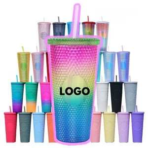 22oz Studded Tumbler With Lid and Straw
