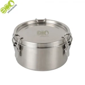 Round Stainless Steel Lunch Box Container for Adults