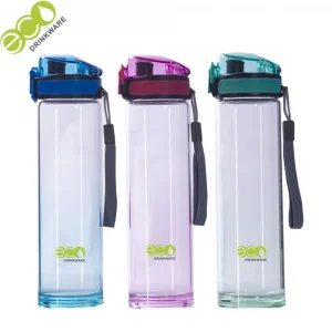 450ml personalized Wholesale fashion BPA free eco friendly easy clean single wall glass drinking bottle with flip lid