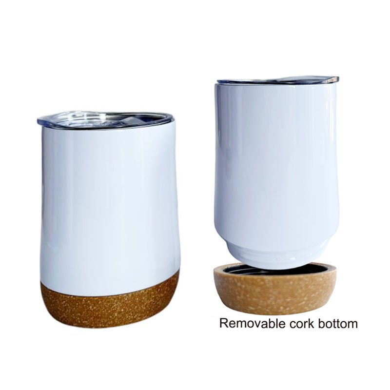 sublimation mug with reovable cork base