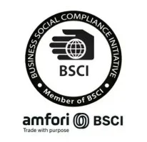 Amfori BSCI logo showcasing business social compliance initiative and member certification badge.