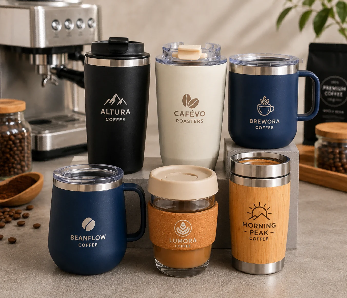 Custom coffee mug collection