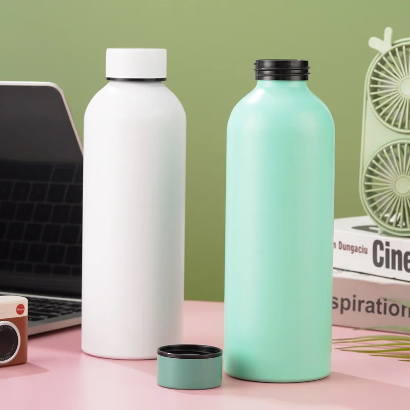 ea010-aluminum-water-bottle-screw-lid 600ml aluminum water bottle with leakproof screw lid and silicone seal